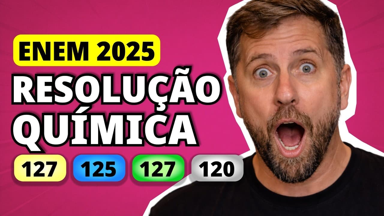 Thumbnail: ENEM 2025 QUÍMICA – Questão 127 | Apaixonada por culinária e química, uma chefe de cozinha calculou