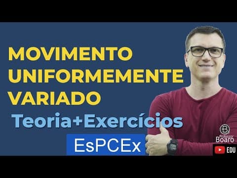 Thumbnail da aula: Movimento Uniformemente Variado -  Professor Boaro - Cai TODO anoooo