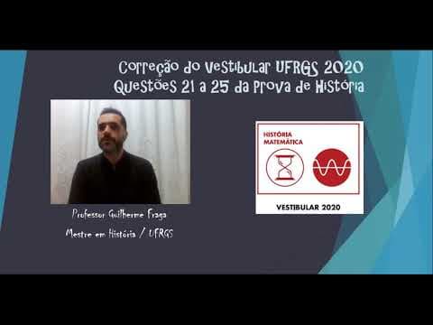 Thumbnail da aula: Correção do Vestibular UFRGS 2020 - Questões 21 a 25 da Prova de História ✅
