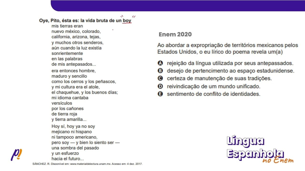Thumbnail: ENEM 2020 - Conectores DIscursivos | Oye, Pito, ésta es: la vida bruta de un boy...