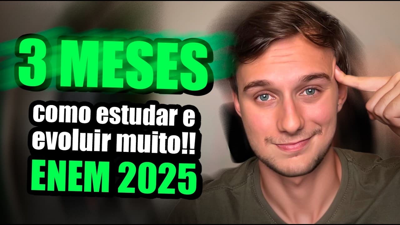 Thumbnail: Como ESTUDAR faltando MENOS DE 90 DIAS para o ENEM (EVOLUA MUITO!)