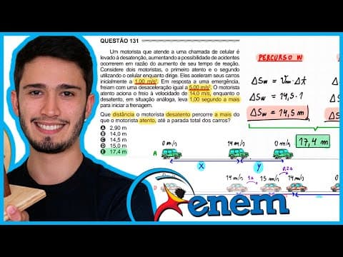 Thumbnail da aula: ENEM 2017 - A driver who answers a cell phone call becomes distracted, increasing the possibility...