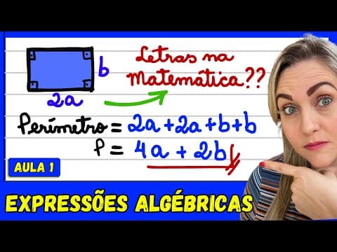 Thumbnail da aula: APRENDA EXPRESSÕES ALGÉBRICAS! EXPLICAÇÃO DO CONTEÚDO! LETRAS NA MATEMÁTICA ! 📚🚀