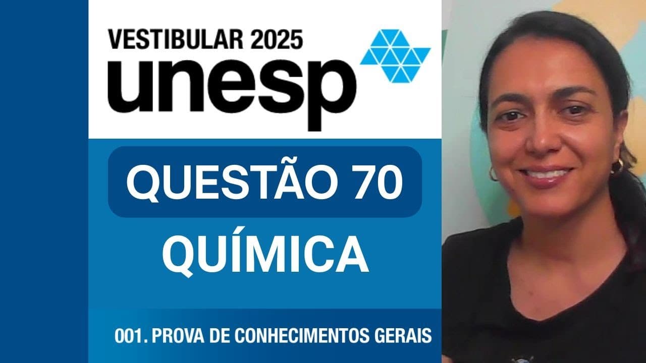 Thumbnail: UNESP 2025 QUÍMICA - QUESTÃO 70 A imagem mostra cilindros de gelo-seco, CO2 (s), substância
