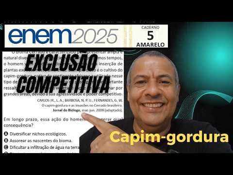 Thumbnail da aula: ENEM 2025 AMARELA Q.94_O bioma Cerrado é caracterizado por apresentar ampla enatural diversidade de