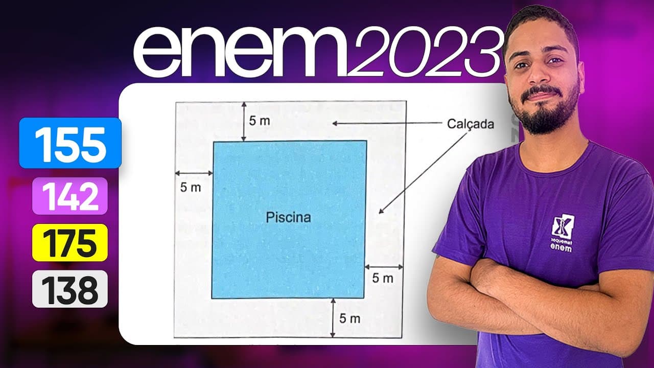 Thumbnail: Questão 155 - Caderno Azul | Geometria plana | MATEMÁTICA ENEM 2023