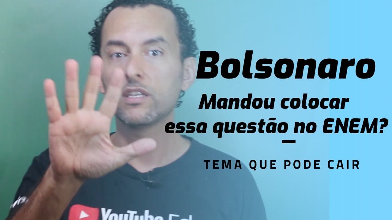 Thumbnail: 💣 ENEM 2019| Bolsonaro mandou colocar essa questão no ENEM 2019?