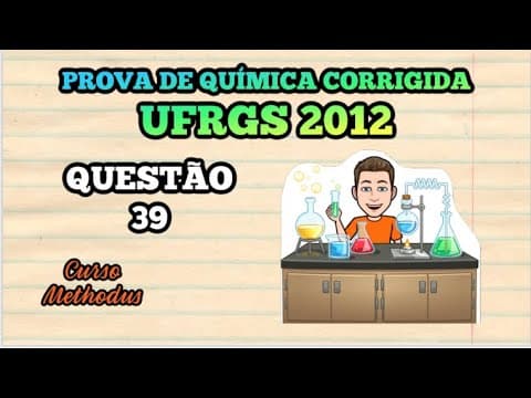 Thumbnail da aula: 39 de 2012 da prova de química da UFRGS - O ácido núdico que a estrutura é mostrada abaixo é um
