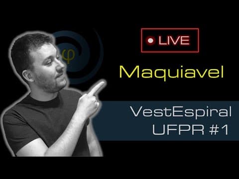 Thumbnail da aula: VestEspiral - Live | UFPR #1 - Maquiavel (Liberdade e República)
