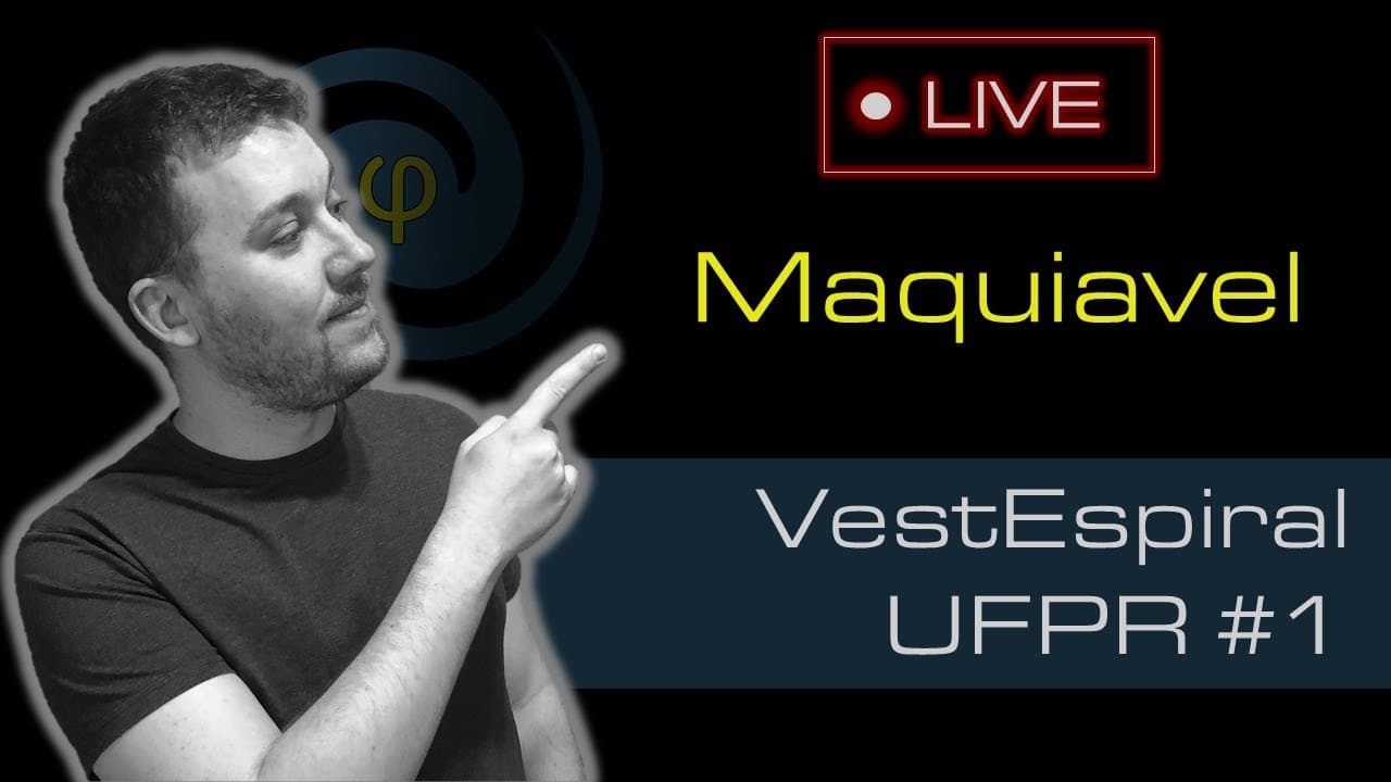 Thumbnail: VestEspiral - Live | UFPR #1 - Maquiavel (Liberdade e República)