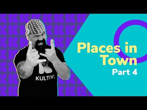 Thumbnail da aula: Places in Town - Part 4 (Lugares na Cidade) | Inglês 2.0