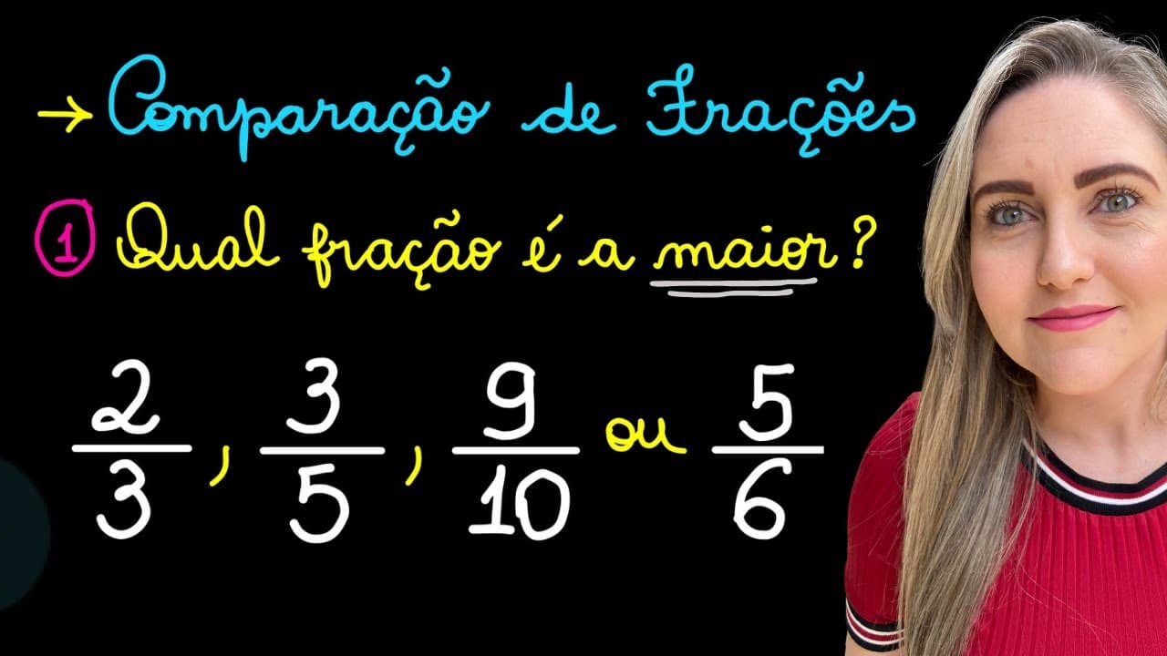 Thumbnail: APRENDA COMO COMPARAR FRAÇÕES COM DENOMINADORES DIFERENTES. EXPLICAÇÃO DE COMPARAÇÃO DE FRAÇÕES.