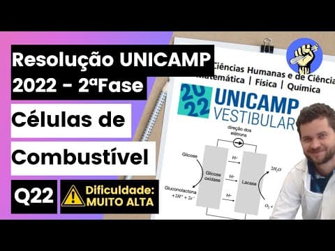 Thumbnail da aula: ✏️Recentemente, pesquisadores desenvolveram uma célula eletroquímica que usa glicose como combustíve