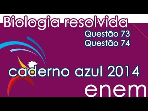 Thumbnail da aula: Resolução do ENEM 2014 - Biologia – Questão 73 & Questão 74 (CADERNO AZUL)