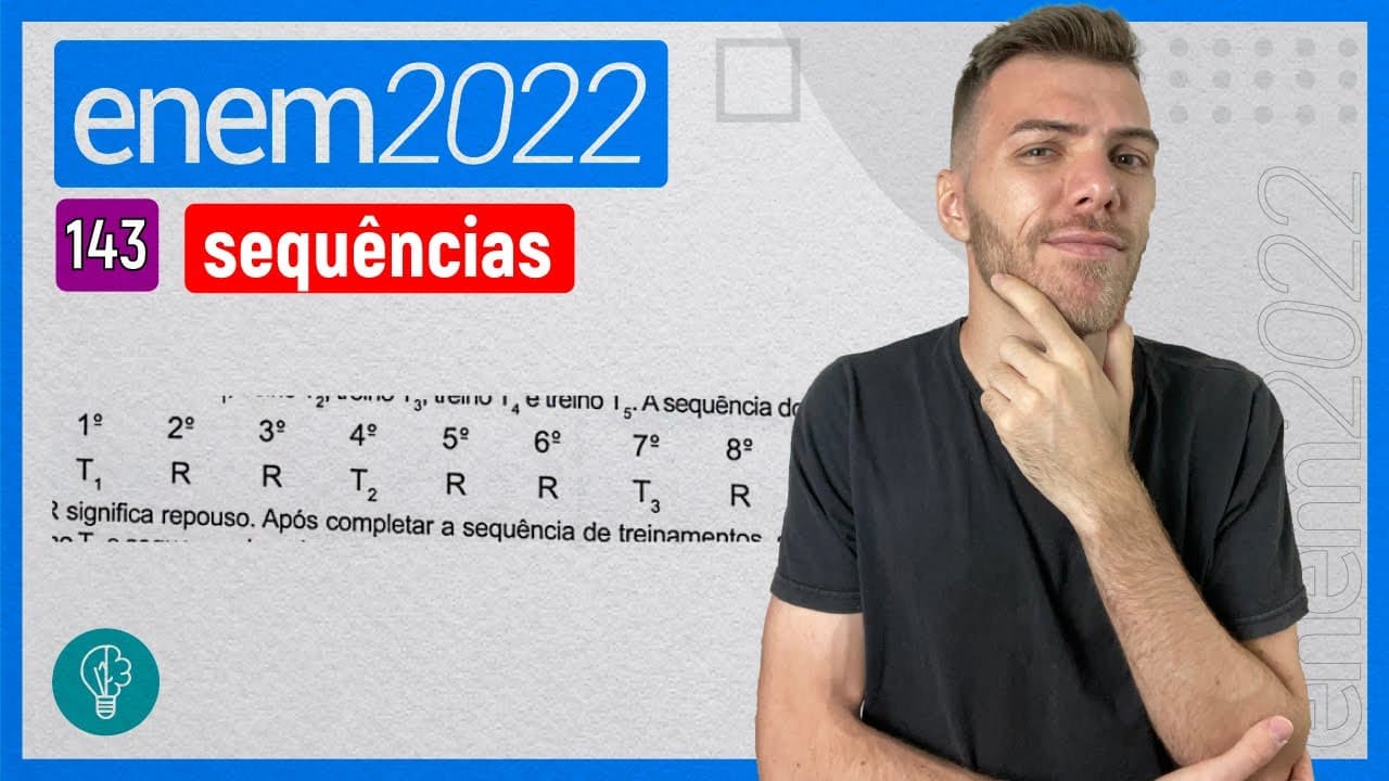 Thumbnail: ENEM 2022 - Q143 -  Um atleta iniciou seu treinamento visando as competições de... - SEQUÊNCIAS