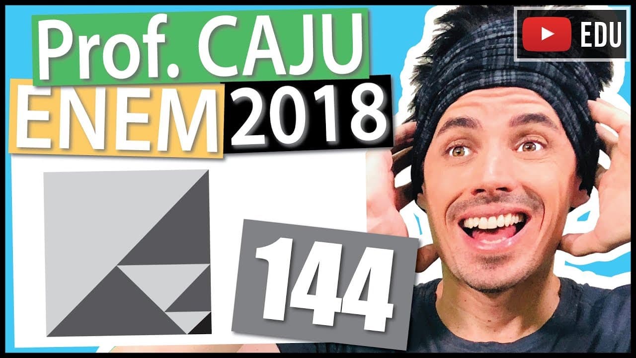 Thumbnail: [ENEM 2018] 144 📓 GEOMETRIA PLANA Um quebra-cabeça consiste em recobrir um quadrado com triângulos
