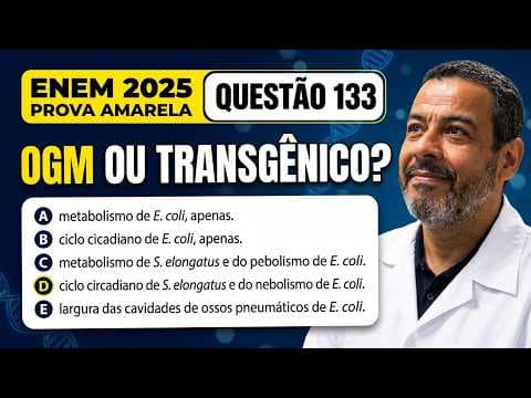 Thumbnail da aula: ENEM 2025 AMARELA Q.133_A maioria dos seres vivos tem um relógio biológico (ciclo circadiano), que