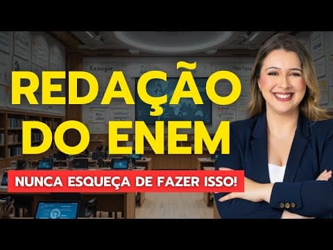 Thumbnail da aula: NUNCA ESQUEÇA DE FAZER ISSO NA REDAÇÃO DO ENEM - Professora Pamba