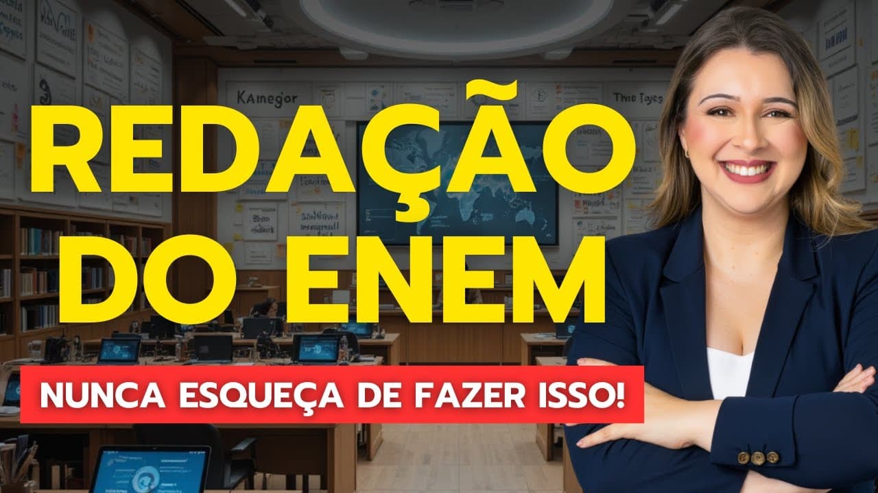 Thumbnail: NUNCA ESQUEÇA DE FAZER ISSO NA REDAÇÃO DO ENEM - Professora Pamba