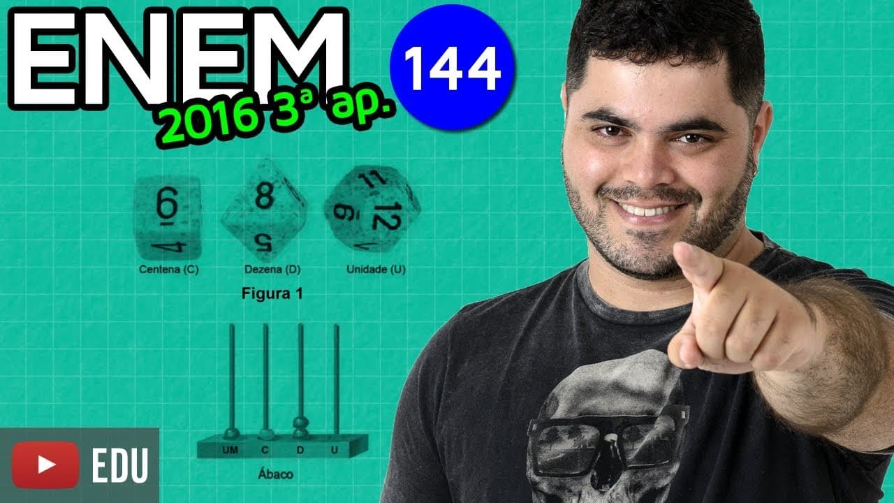 Thumbnail: 🔥 ENEM 2016 3ª Aplicação Matemática #09 👉 Ábaco e Sistema de Numeração Decimal Posicional