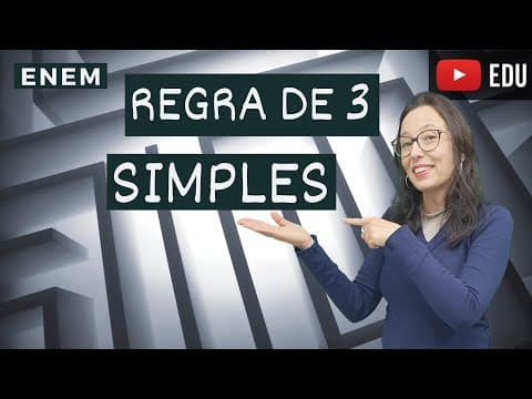 Thumbnail da aula: 💎 Caiu no ENEM - Regra de Três Simples - Duas questões resolvidas - Professora Angela Matemática