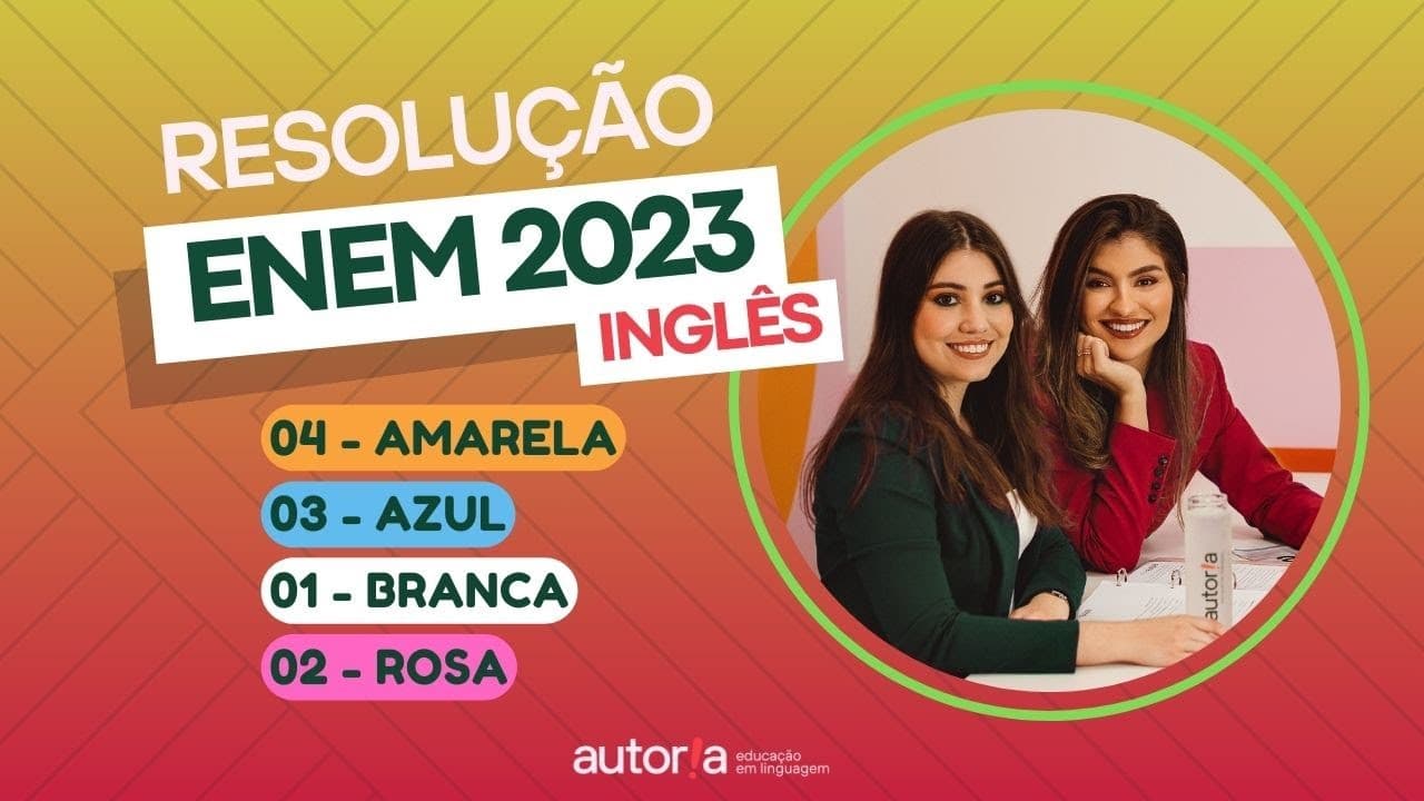 Thumbnail: Enem 2023 - Autoria Linguagem - Questão 4 (Inglês) | Linguagens, prova amarela