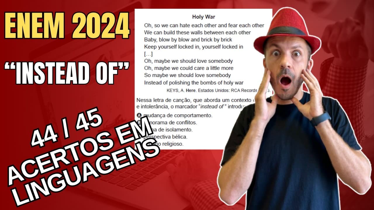 Thumbnail: ENEM 2024: Holy War - Oh, so we can hate each other and fear each other...