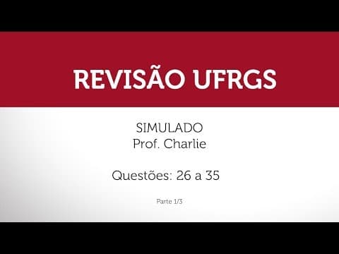 Thumbnail da aula: Simulado da UFRGS - Inglês - Parte 1/3