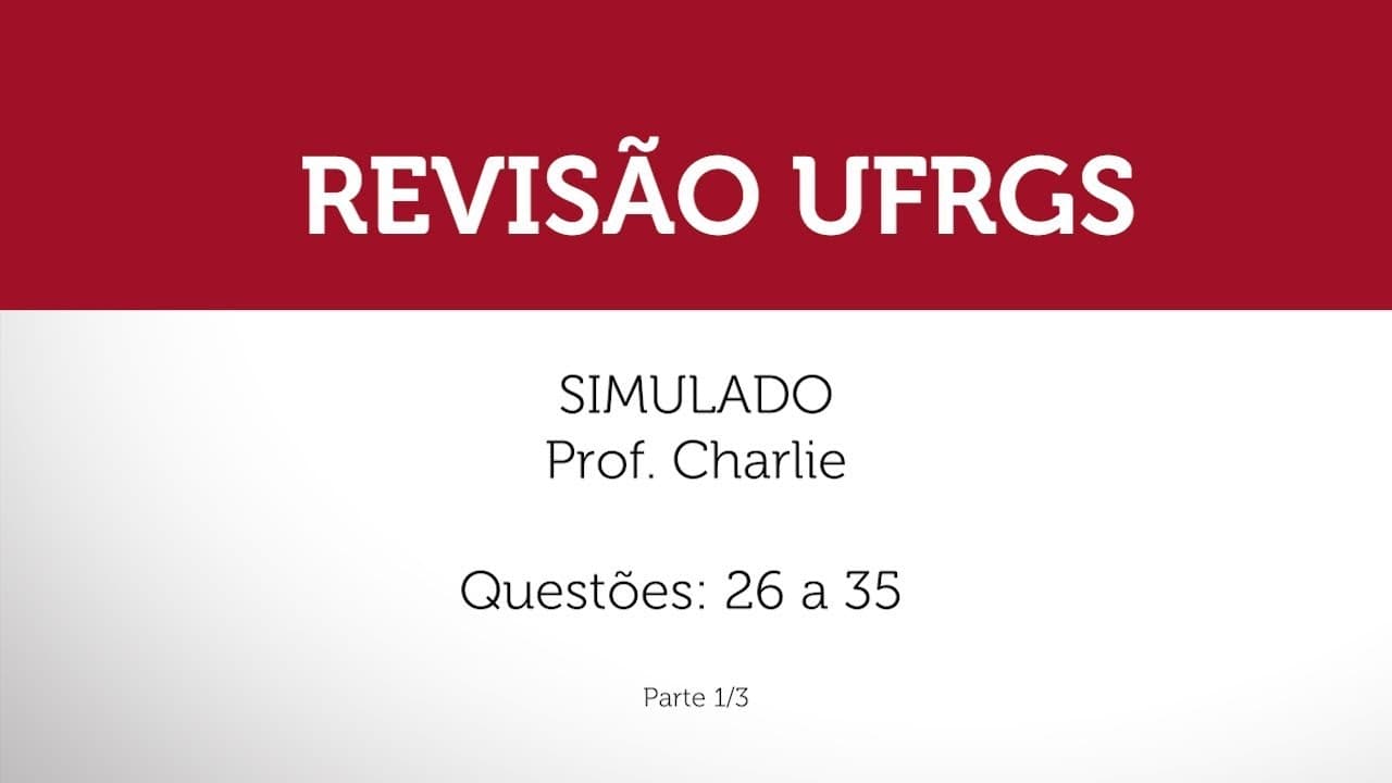 Thumbnail: Simulado da UFRGS - Inglês - Parte 1/3