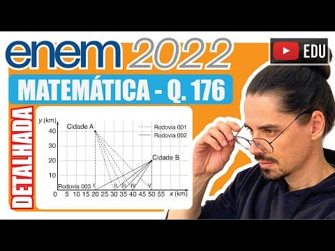 Thumbnail da aula: [ENEM 2022] 176 📘 GEOMETRIA PLANA O governo de um estado pretende realizar uma obra de