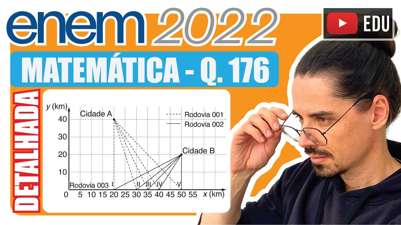 Thumbnail: [ENEM 2022] 176 📘 GEOMETRIA PLANA O governo de um estado pretende realizar uma obra de