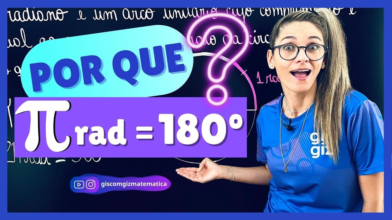 Thumbnail: RADIANOS - COMO CONVERTER DE GRAUS PARA RADIANOS E RADIANOS PARA GRAUS | PI RADIANO =180