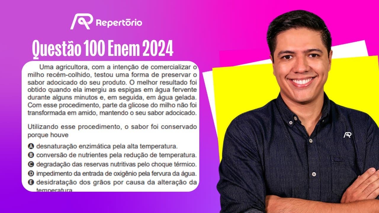 Thumbnail: [ENEM 2024] Questão 100: Uma agricultora, com a intenção de comercializar...