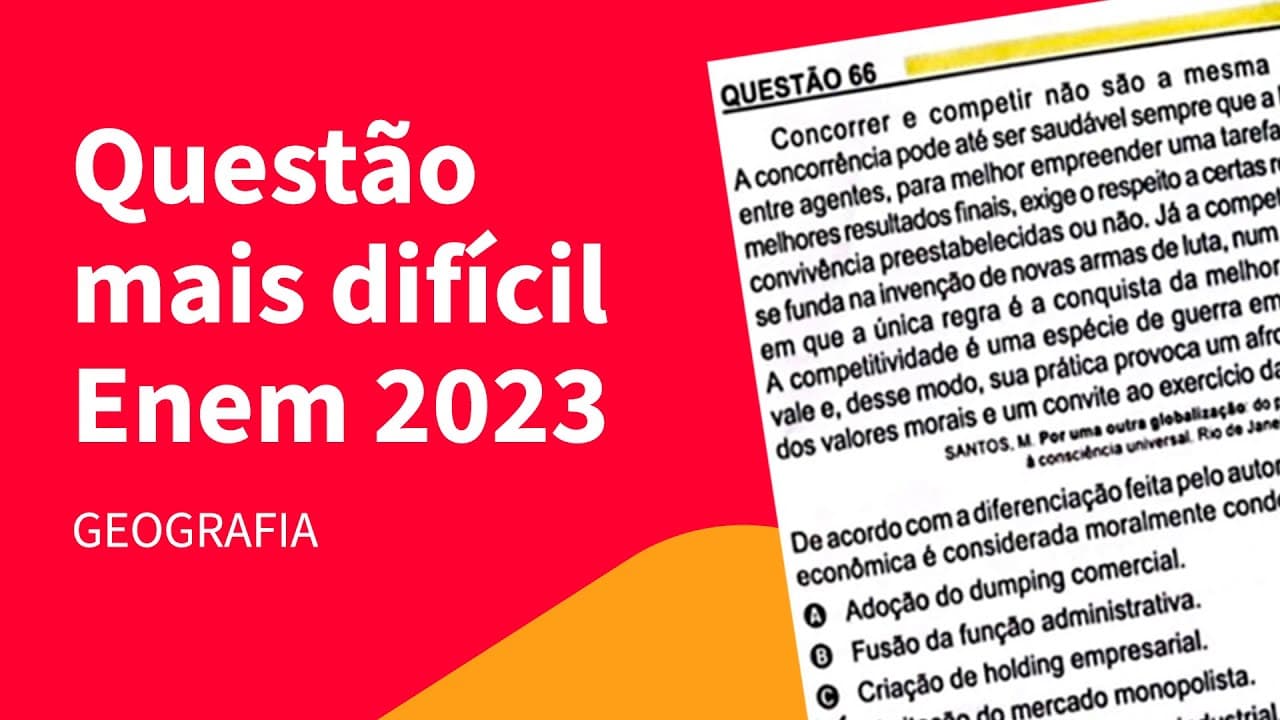 Thumbnail: Entendendo uma questão de Geografia do ENEM 2023 | ProEnem