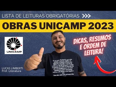 Thumbnail da aula: DICA | Em que ordem ler os livros da UNICAMP (Comentários sobre a lista e análise das obras