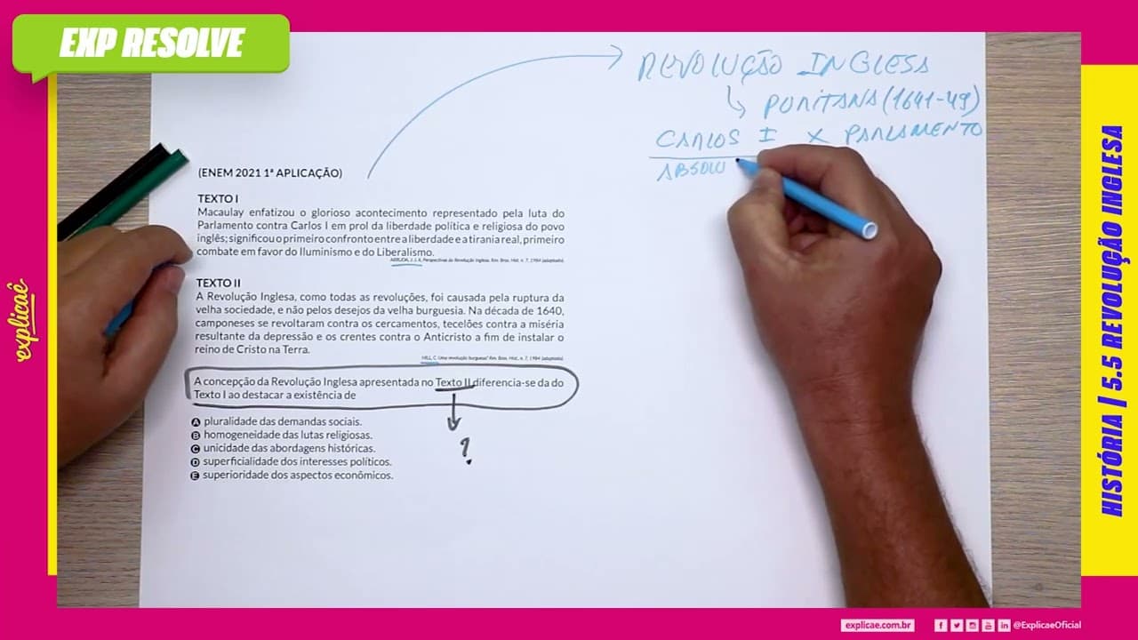 Thumbnail: A CONCEPÇÃO DA REVOLUÇÃO INGLESA APRESENTADA NO TEXTO II (...) | REVOLUÇÃO INGLESA