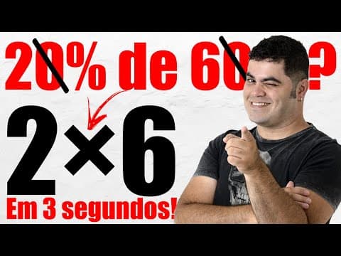 Thumbnail da aula: ⚠️ PORCENTAGEM EM 3 SEGUNDOS! ⏱ Truque para Calcular Porcentagem de um Jeito FÁCIL, RÁPIDO E PRÁTICO