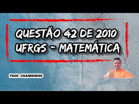 Thumbnail da aula: QUESTÃO 42 UFRGS 2010 MATEMÁTICA - O tangam é um jogo chinês formado por uma peça quadrada