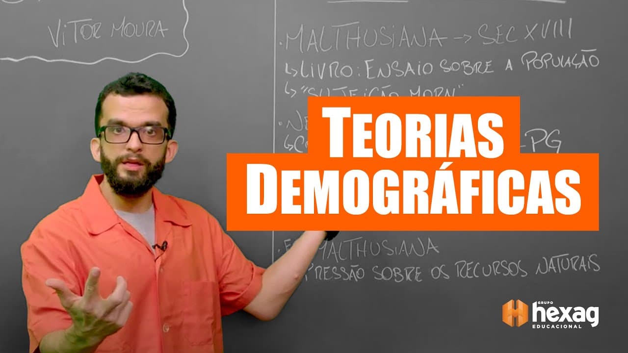 Thumbnail: TEORIAS DEMOGRÁFICAS | GEOGRAFIA - RÁPIDO E FÁCIL ✅