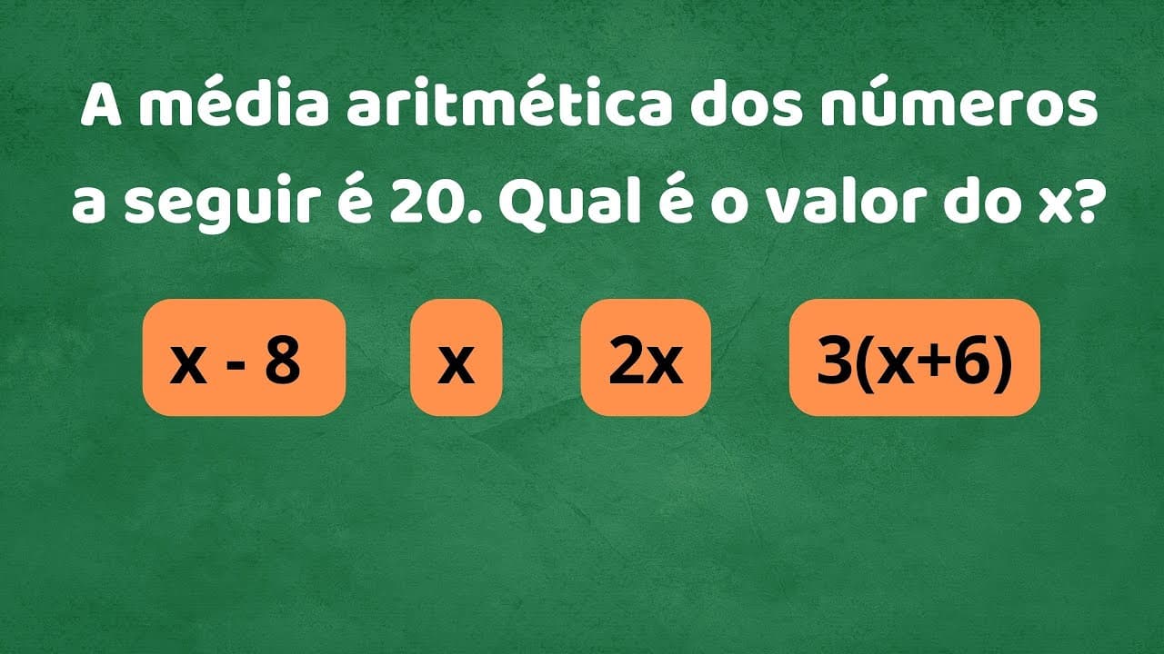 Thumbnail: MÉDIA ARITMÉTICA DE EXPRESSÃO ALGÉBRICA @professoraangelamatematica