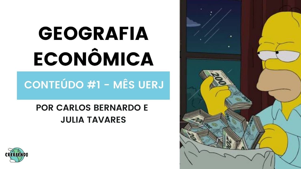 Thumbnail: Questões de Geografia Econômica (Por Carlos Bernardo) - #UERJ2021