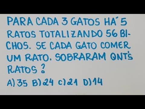 Thumbnail da aula: 🔥 HELP MATEMÁTICA BÁSICA - O problema dos Gatos e Ratos  #176