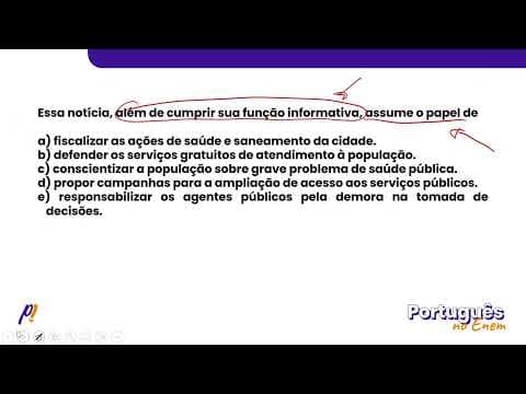 Thumbnail da aula: ENEM 2022 - ESTUDOS DO TEXTO | Projeto na Câmara de BH quer a vacinação gratuita de cães...