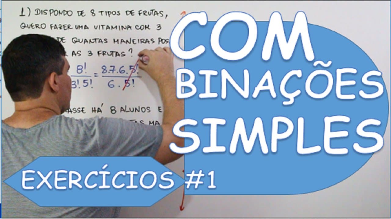 Thumbnail: COMBINAÇÃO SIMPLES - EXERCÍCIOS #1