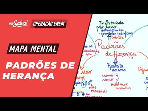 Thumbnail da aula: Padrões de Herança - Biologia | Mapas Mentais ENEM 2024 | Me Salva!