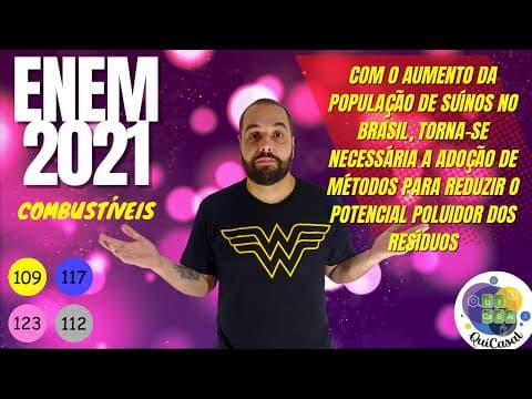 Thumbnail da aula: ENEM 2021 - Com o aumento da população de suínos no Brasil, torna-se necessária a adoção de métodos