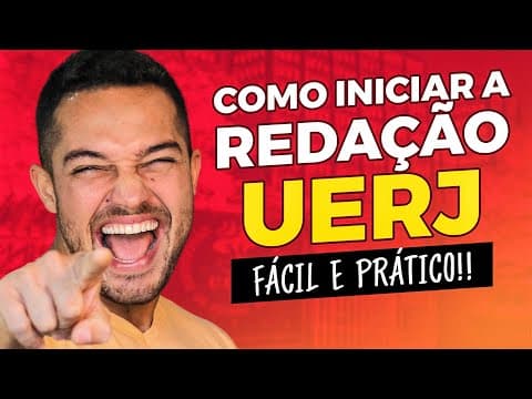 Thumbnail da aula: Como COMEÇAR a REDAÇÃO da UERJ (fácil e prático) | PROFINHO