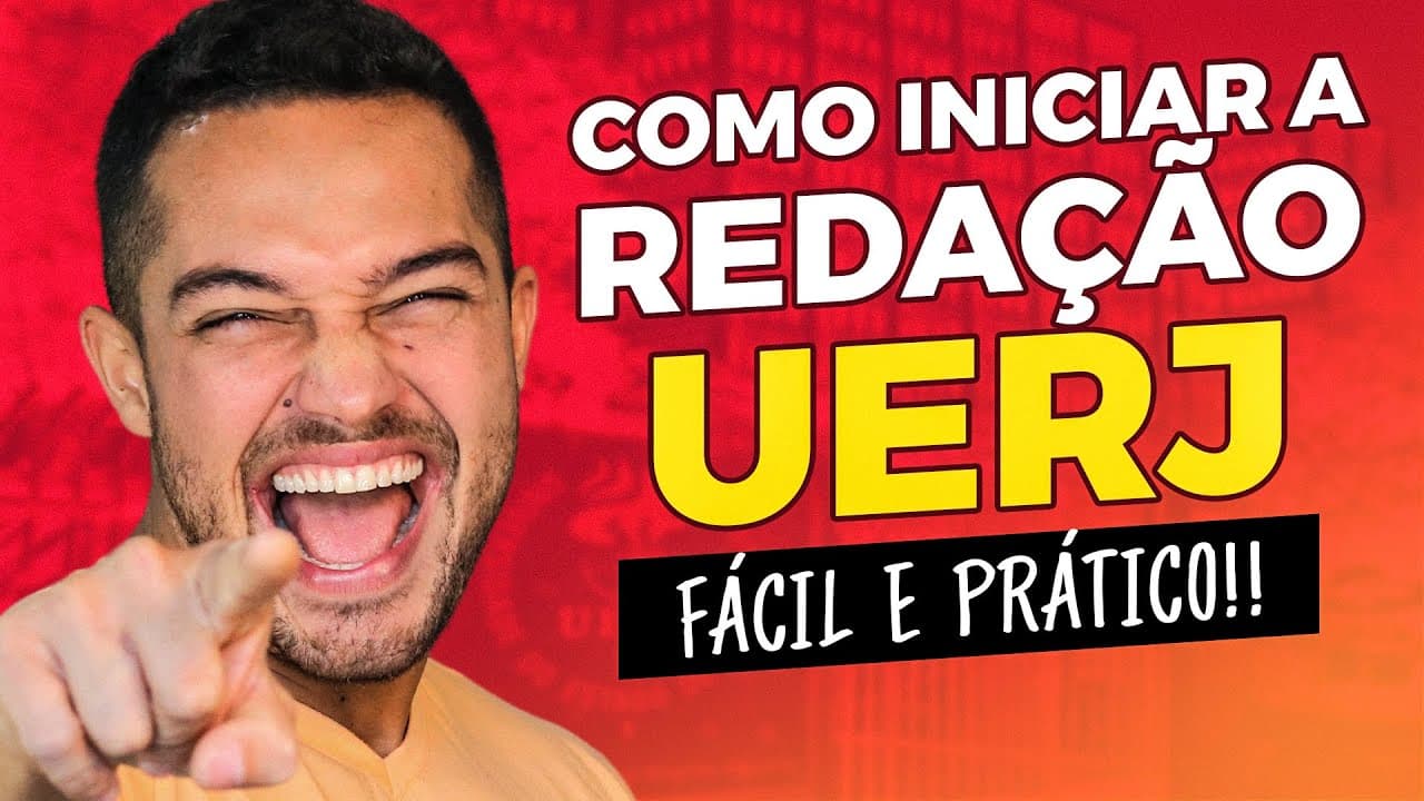 Thumbnail: Como COMEÇAR a REDAÇÃO da UERJ (fácil e prático) | PROFINHO