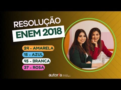 Thumbnail da aula: Enem 2018 - Autoria Linguagem - Questão 24 | Linguagens, prova amarela