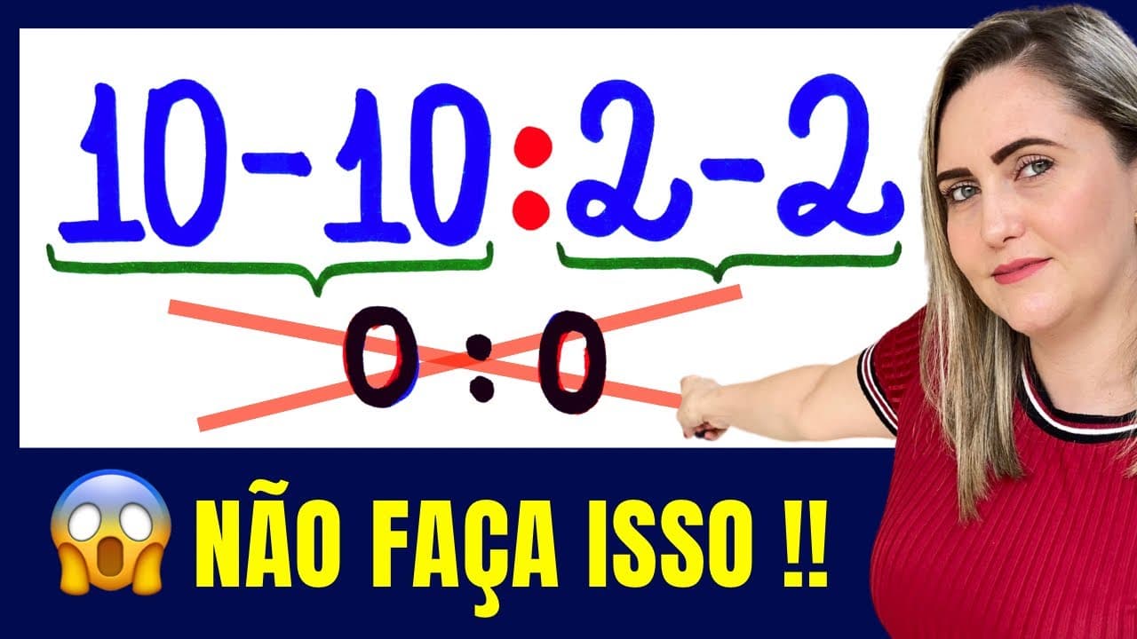 Thumbnail: CUIDADO NA HORA DE RESOLVER EXPRESSÃO NUMÉRICA !!! Matemática básica todo dia.📚🚀
